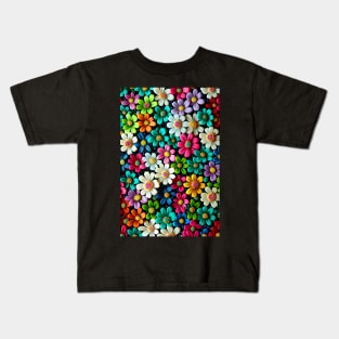 Bright Flower Field: Eco-Friendly Designs for a Green Future Kids T-Shirt